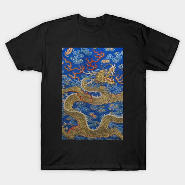 Chinese Imperial Golden Dragon Spiritual Animal T-Shirt by ernstc